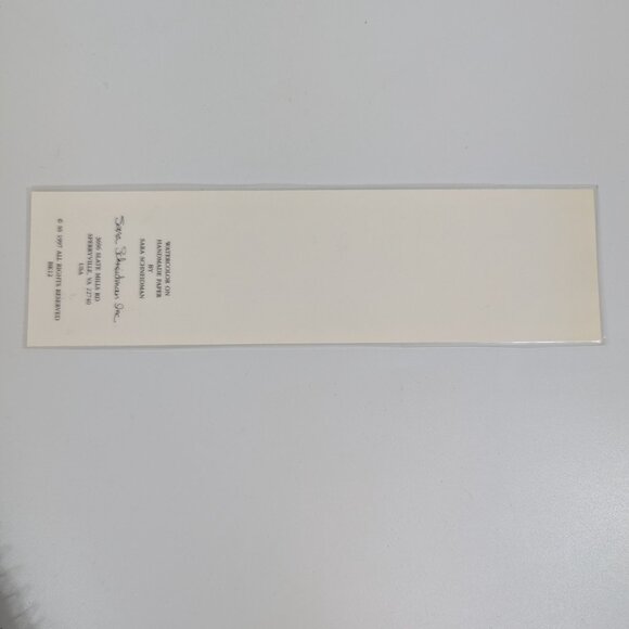 Watercolor on Handmade Paper by Sara Schneidman Art Laminated Bookmark 1997 - Picture 2 of 4